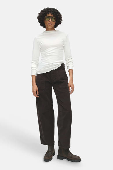 Pull col rond blanc - OPUS