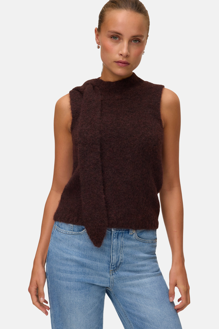 Dames tops pull zonder mouw bruin - VERO MODA®