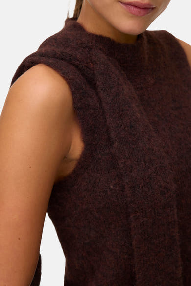 Dames tops pull zonder mouw bruin - VERO MODA®