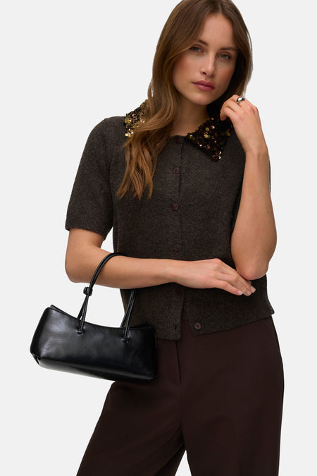 Dames tops pull korte mouw brun - VERO MODA®