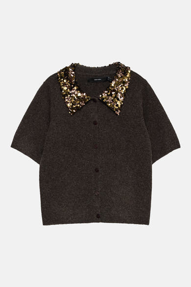 Dames tops pull korte mouw brun - VERO MODA®