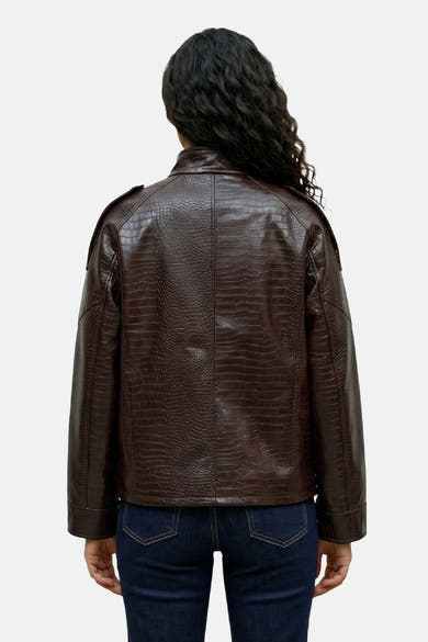 Dames tops jas biker brun - VERO MODA®