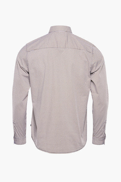 Chemise à manches longues multicolore de Tom Tailor avec un motif géométrique sur l'ensemble.