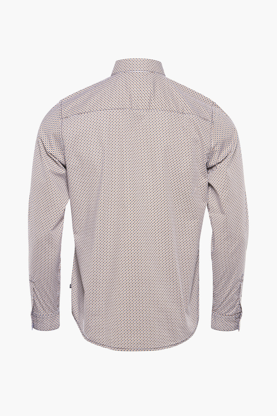 Chemise à manches longues multicolore de Tom Tailor avec un motif géométrique sur l'ensemble.