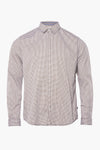 Chemise à manches longues multicolore de Tom Tailor, avec motif triangulaire, fermée par des boutons.