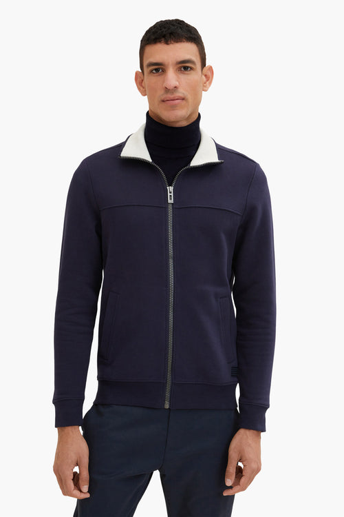 Sweat (gilet) Bleu - Tom Tailor