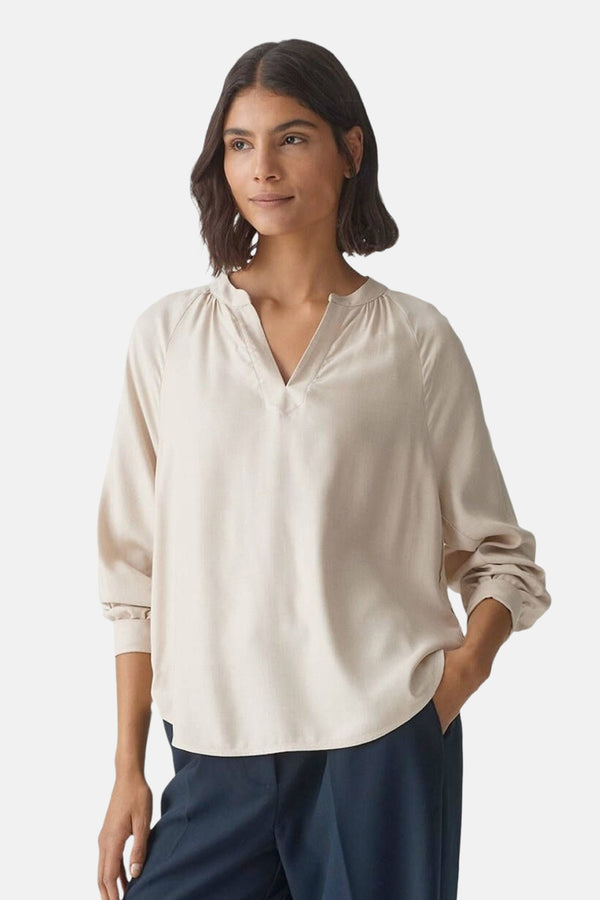 Blouse (lange mouwen) Beige - OPUS