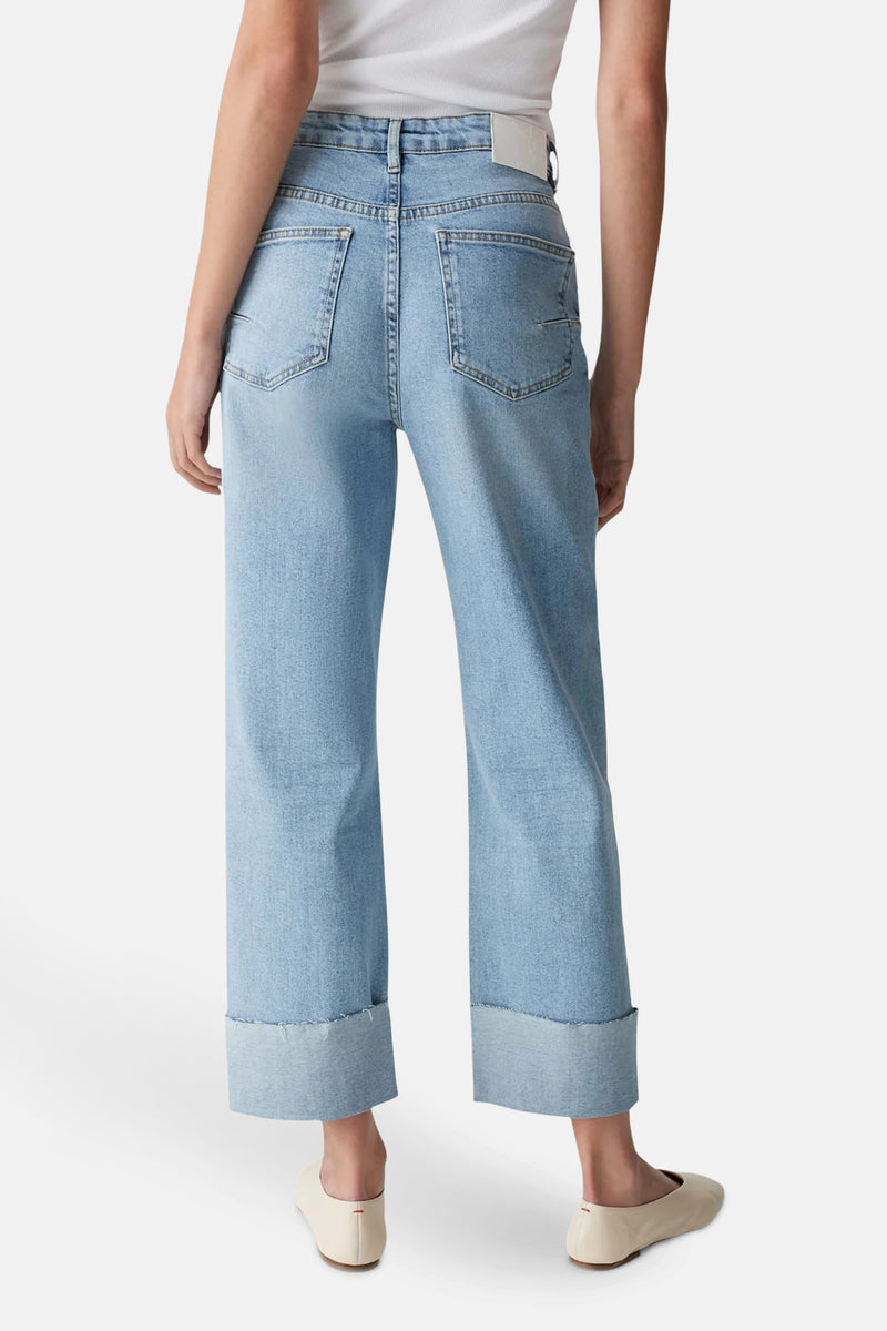 Jeans straight light blue denim - OPUS