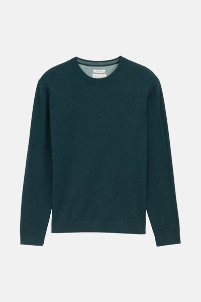 Groene trui met ronde hals van Tom Tailor, van premium katoen, met een discreet logo.