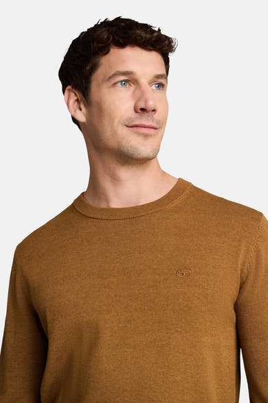 Pull col rond brun - Tom Tailor