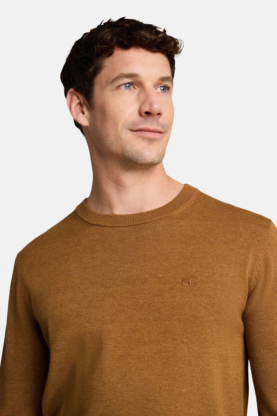 Pull col rond brun - Tom Tailor