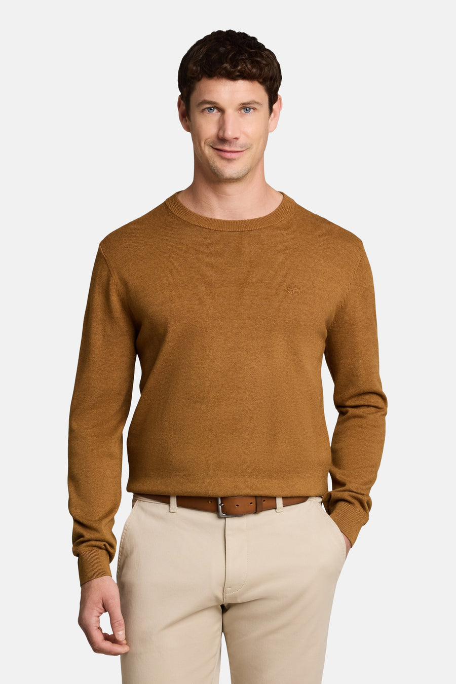 Pull col rond brun - Tom Tailor