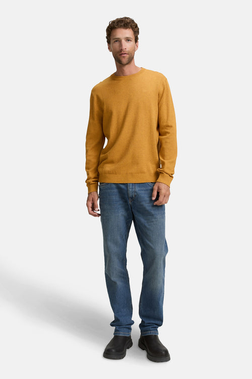 Pull met ronde hals - geel