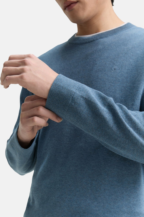 Pull col rond Bleu - Tom Tailor