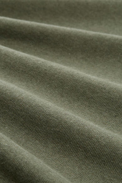 Pull à col rond vert de Tom Tailor, en tricot doux avec des plis délicats.