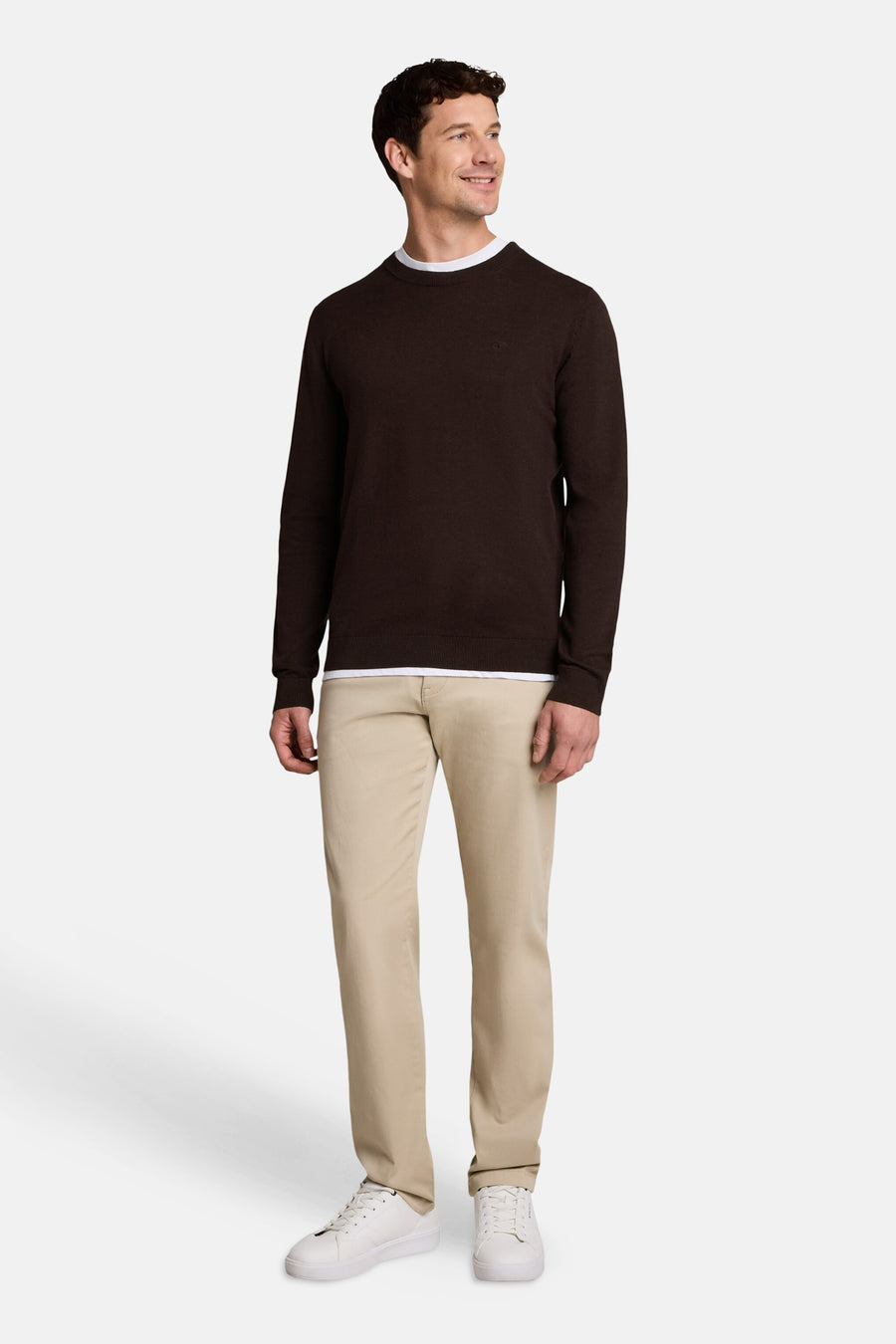Pull col rond brun - Tom Tailor