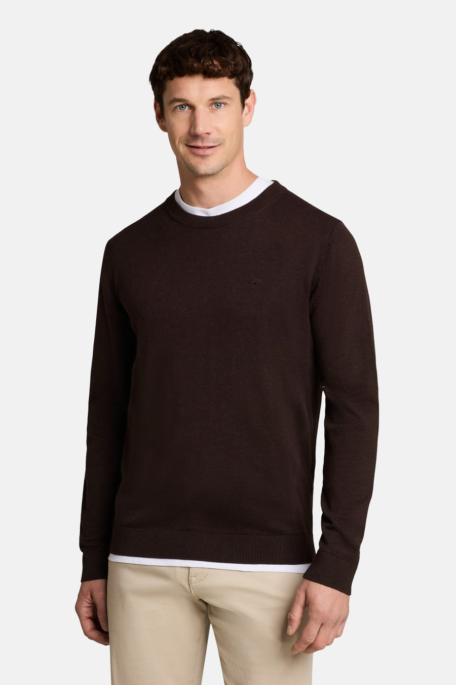 Pull col rond brun - Tom Tailor