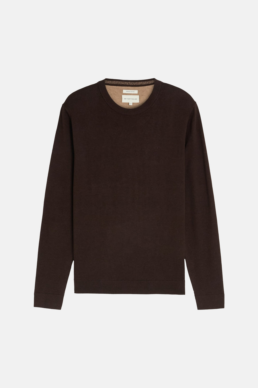 Pull col rond brun - Tom Tailor