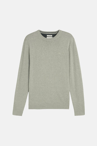 Pull col rond vert à manches longues Tom Tailor, présenté de face