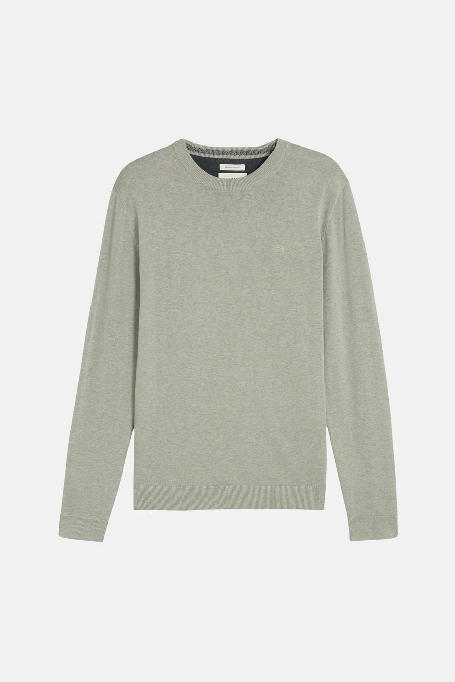 Pull col rond vert à manches longues Tom Tailor, présenté de face