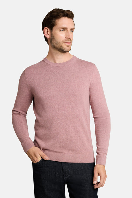 Trui met ronde hals roze - Tom Tailor