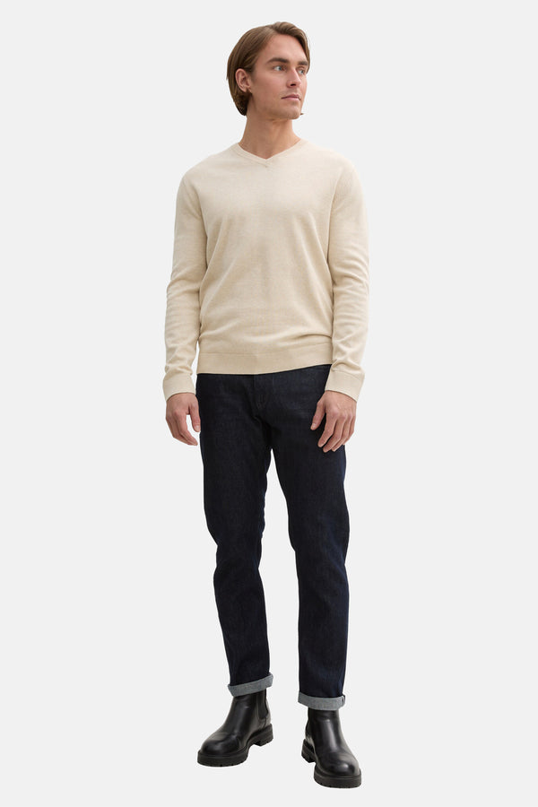 Trui met ronde hals Beige - Tom Tailor