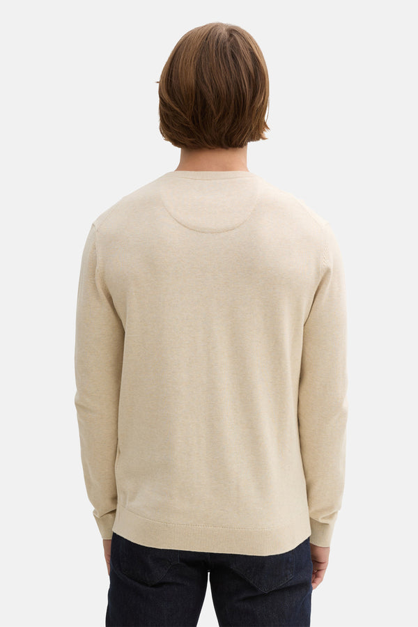 Trui met ronde hals Beige - Tom Tailor