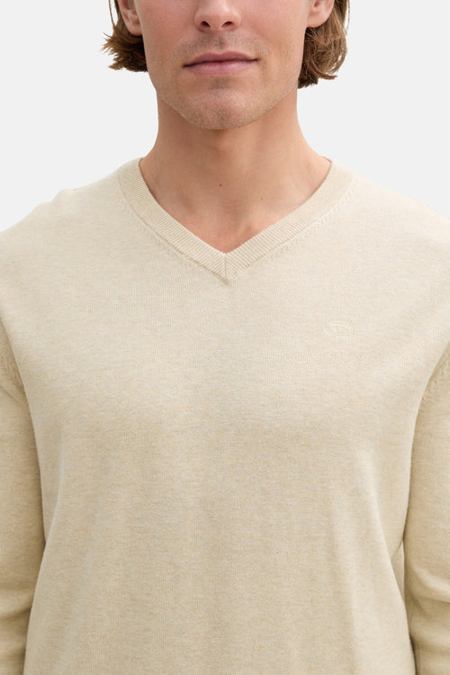 Pull col rond Beige - Tom Tailor