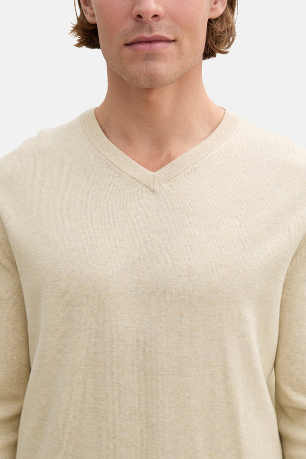 Trui met ronde hals Beige - Tom Tailor