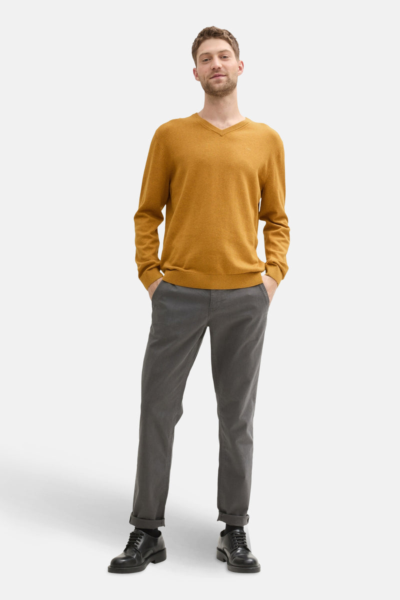 Gebreide trui met V-hals