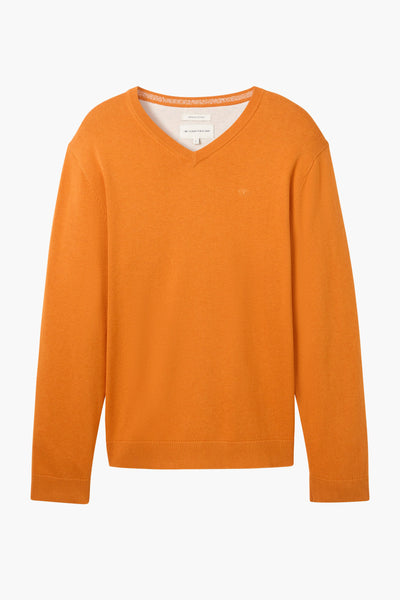 Pull col rond Orange - Tom Tailor