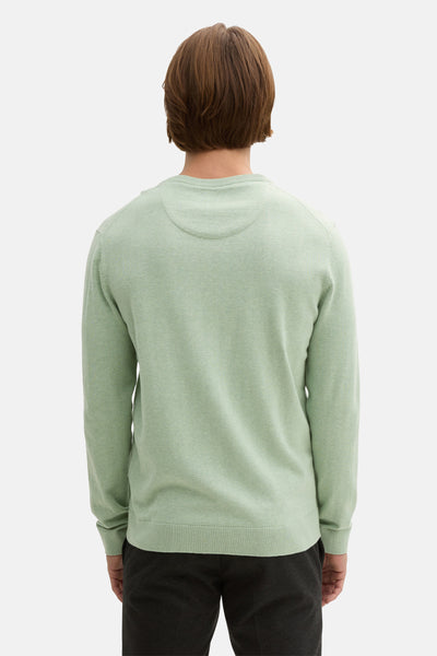 Pull col rond Vert - Tom Tailor