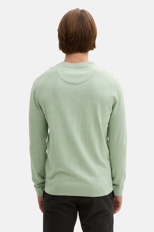Pull col rond Vert - Tom Tailor