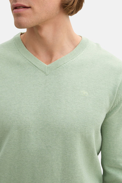 Pull col rond Vert - Tom Tailor