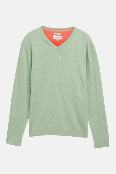 Pull met ronde hals - groen