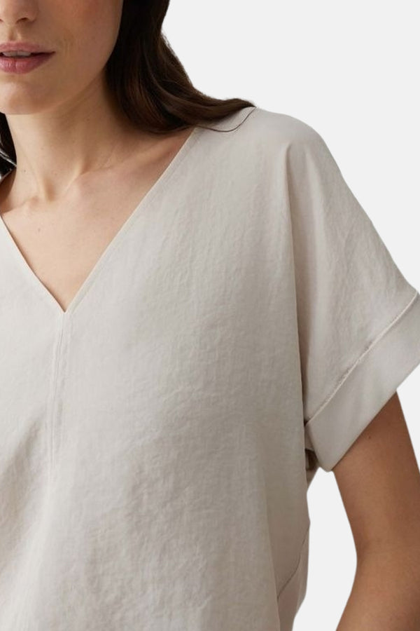 Blouse (korte mouwen) Ecru - OPUS