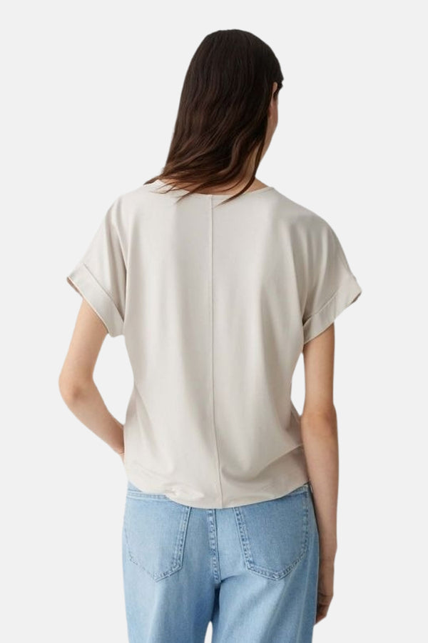 Blouse (korte mouwen) Ecru - OPUS
