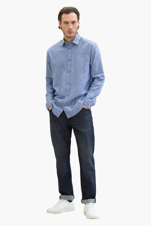 Chemise (manches longues) Bleu - Tom Tailor