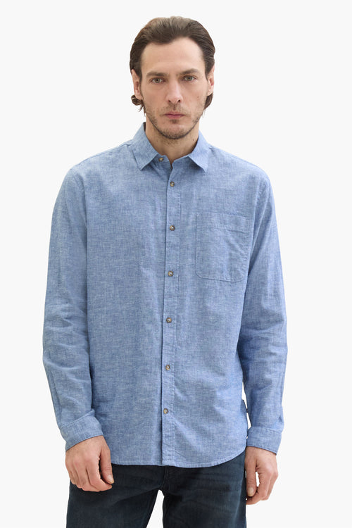 Chemise (manches longues) Bleu - Tom Tailor