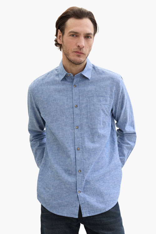 Chemise (manches longues) Bleu - Tom Tailor