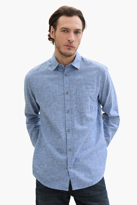 Chemise (manches longues) Bleu - Tom Tailor