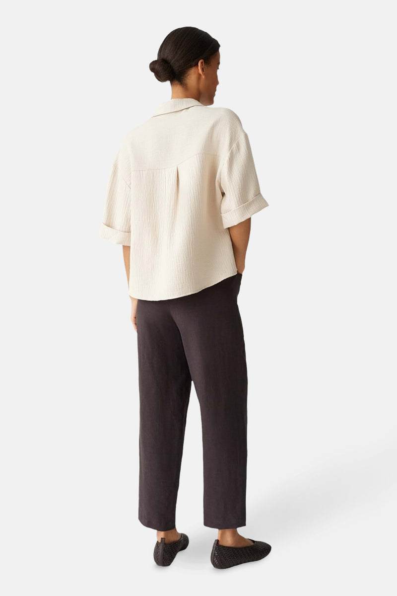 Hemd met korte mouwen - beige