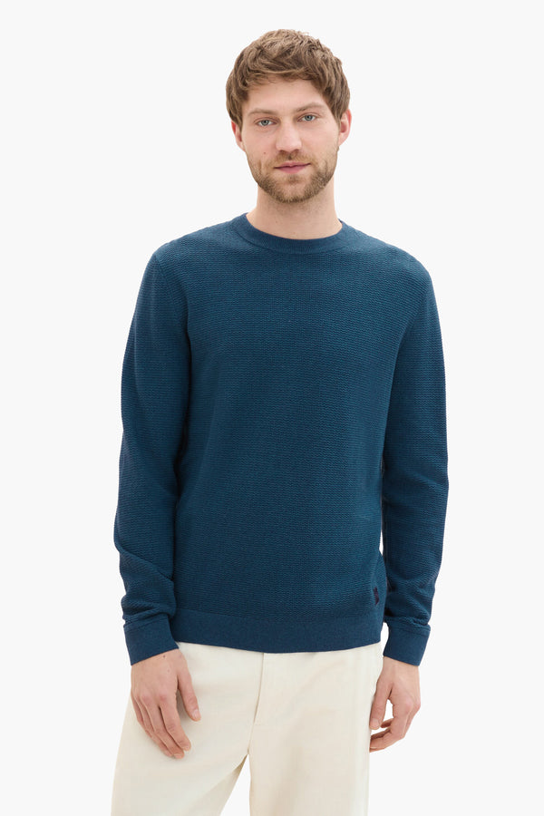 Pull col rond Vert - Tom Tailor