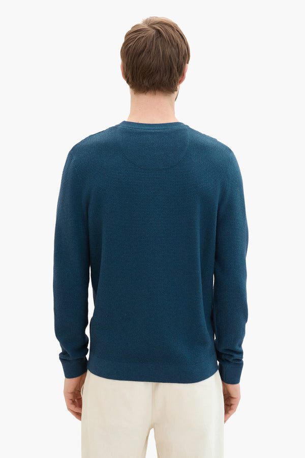Pull col rond Vert - Tom Tailor