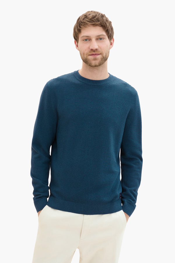 Pull col rond Vert - Tom Tailor
