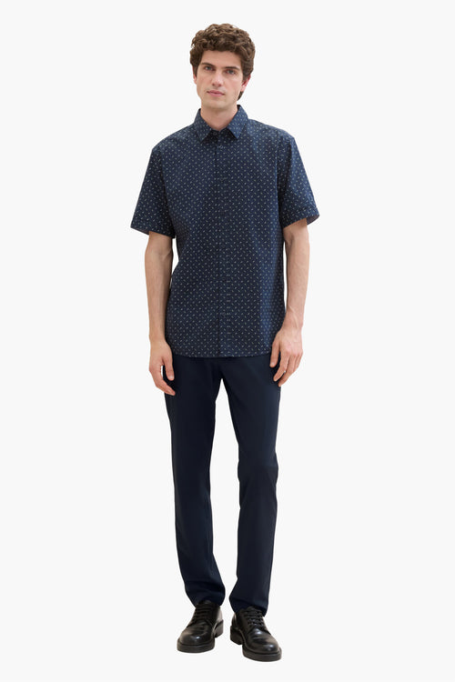Chemise (manches courtes) Bleu - Tom Tailor