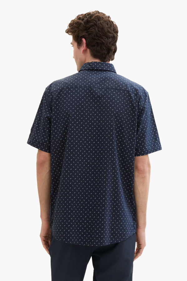 Chemise (manches courtes) Bleu - Tom Tailor