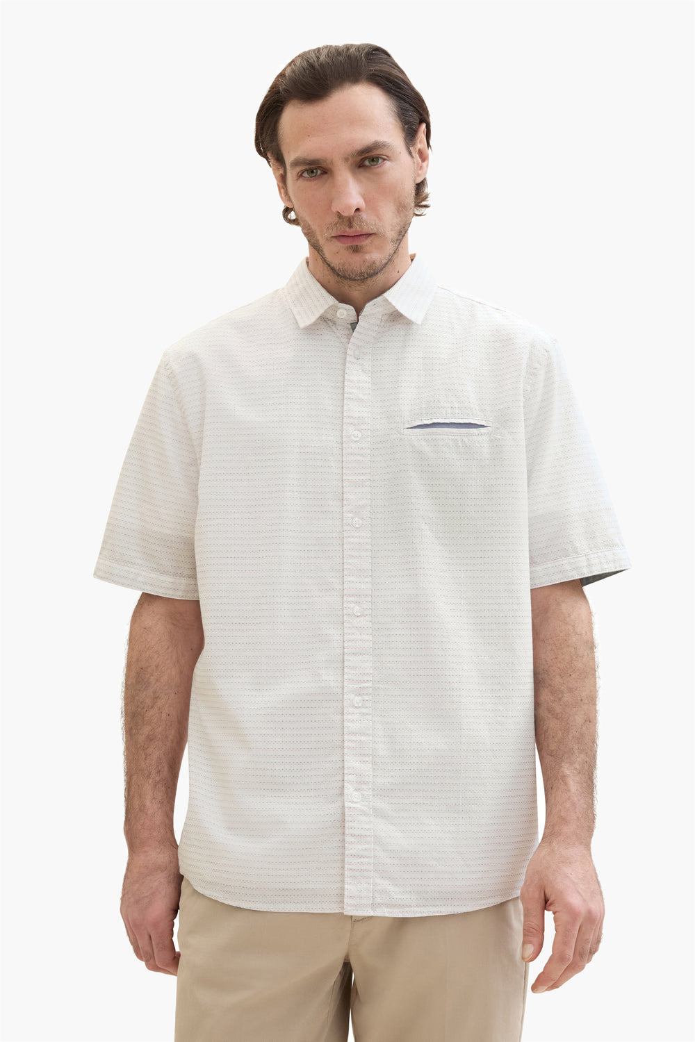 Chemise (manches courtes) Blanc - Tom Tailor