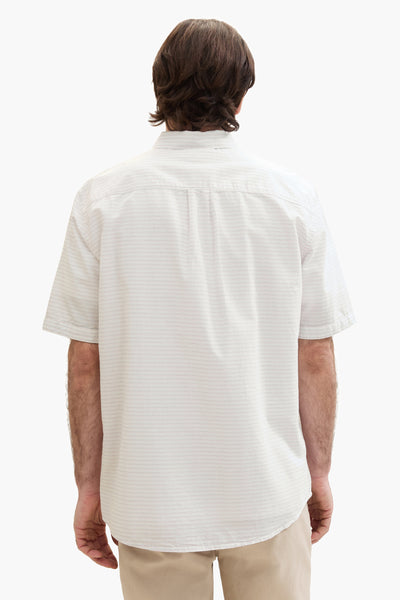 Chemise (manches courtes) Blanc - Tom Tailor