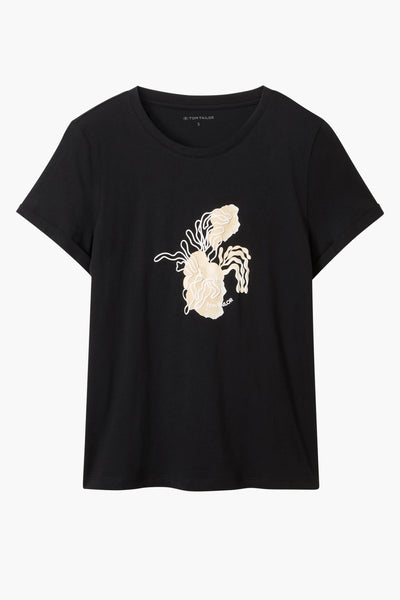 T-shirt (manches courtes) Noir - Tom Tailor